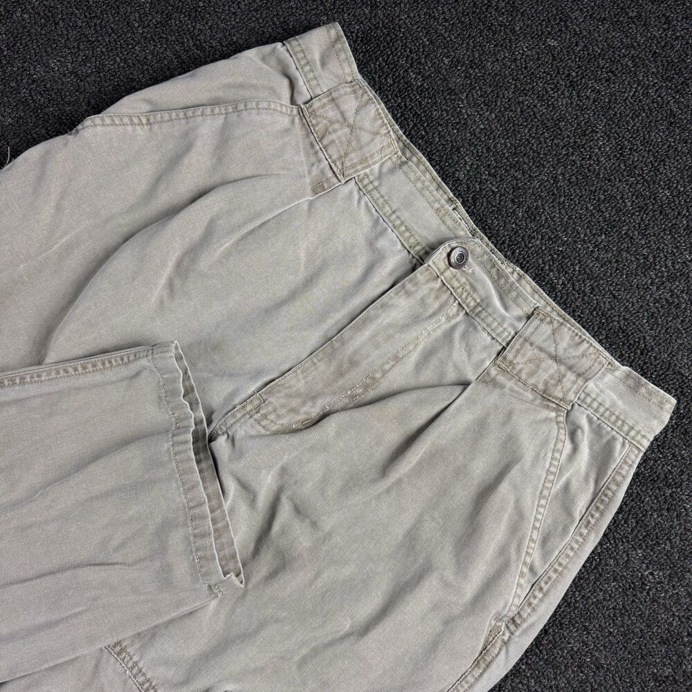 Vintage Zeppelin Pants Mens 32x24 Tan Cargo Pleated Relaxed Canvas Workwear